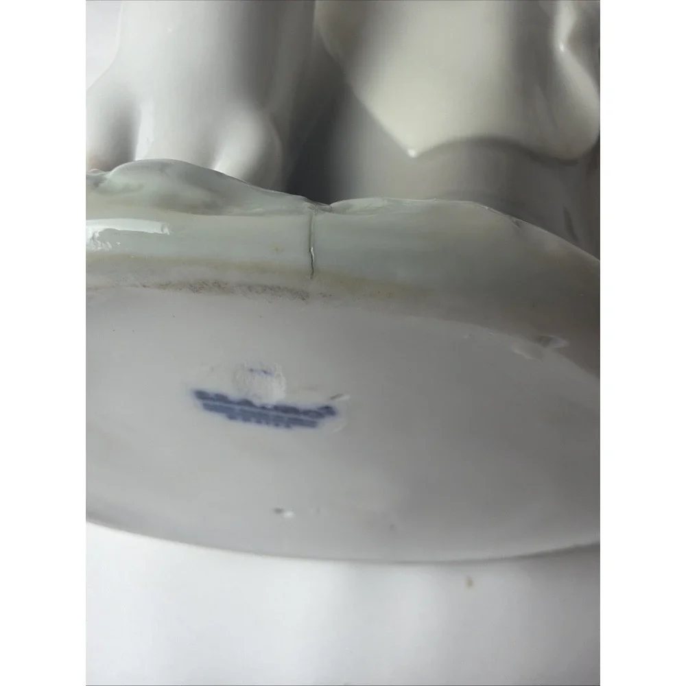 Rare Genuine LLADRO Porcelain‎ Girl Feeding Geese Spain 10 in. With Box